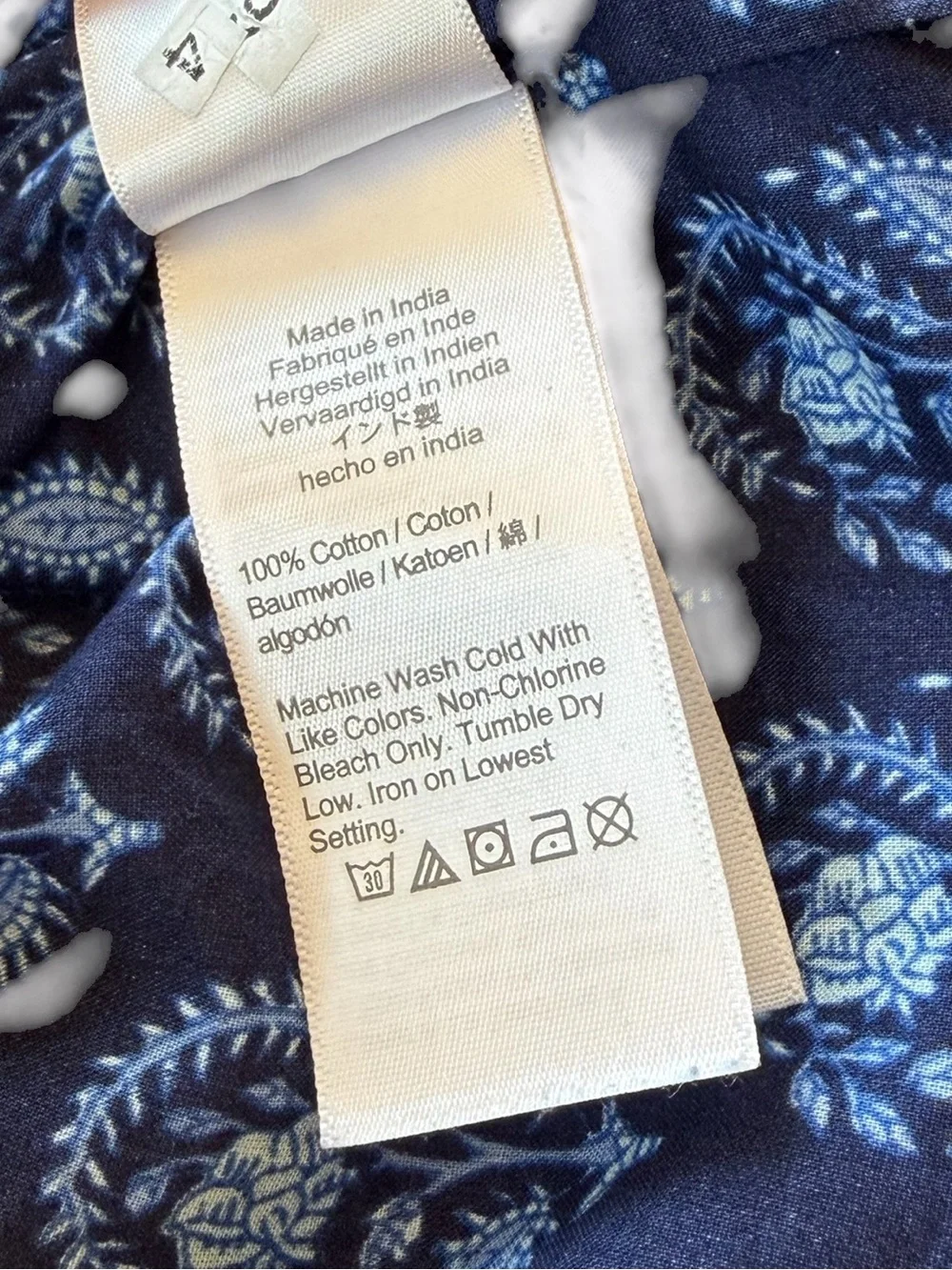 J. Crew Cotton voile cover-up mini dress in navy bouquet block print